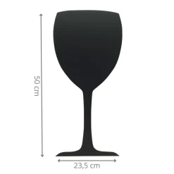Ardoise murale en forme de verre