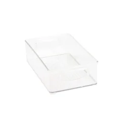 Bac en plastique M transparent et empilable pour organiser placards et tiroirs