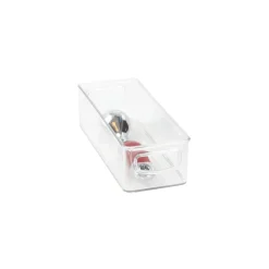 Bac en plastique S transparent et empilable pour organiser placards et tiroirs