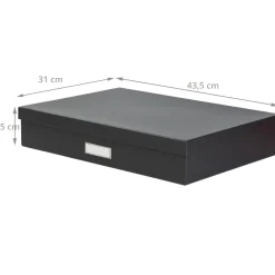 Boîte A3 en carton gris anthracite
