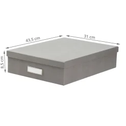Boîte A3 en carton gris flanelle