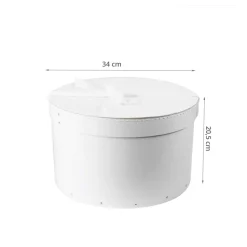 Boîte à chapeaux en carton blanc (M)