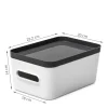 Boîte de rangement en plastique blanc pour cuisine ou salle de bain M