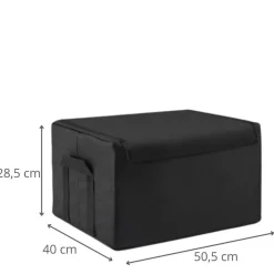 Boîte de rangement en tissu épais avec armature L
