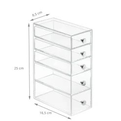 Boîte de rangement maquillage à 5 tiroirs
