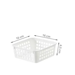 Corbeille carrée en plastique recyclé pour buanderie