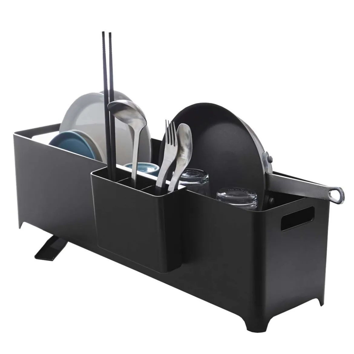 Egouttoir de cuisine long et étroit noir