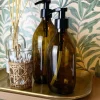 Flacon en verre ambré avec pompe 500 ml