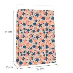 10 grandes pochettes cadeau à fond plat