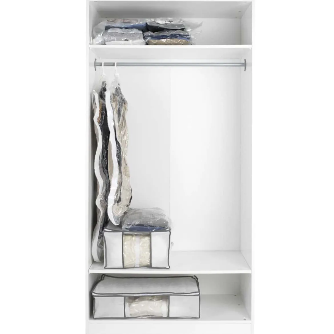 Housse de rangement sous vide blanche avec sangles (L)