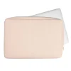 Housse pour ordinateur 15 pouces en simili cuir rose poudré