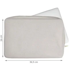Housse pour ordinateur 15 pouces en simili cuir gris clair