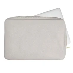 Housse pour ordinateur 15 pouces en simili cuir gris clair