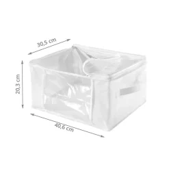 2 housses de rangement rectangulaires blanches