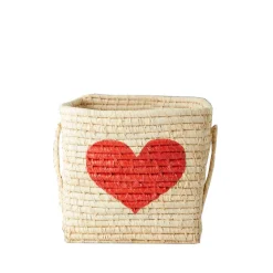 Panier de rangement carré coeur