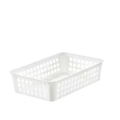 Panier rectangulaire pour tiroir de salle de bain en plastique recyclé