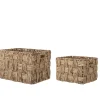 2 paniers de rangement rectangulaires