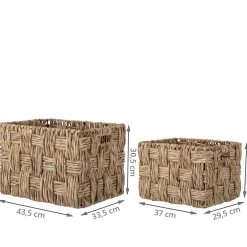 2 paniers de rangement rectangulaires