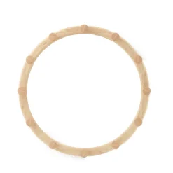 4 patères en bois naturel en forme de vagues