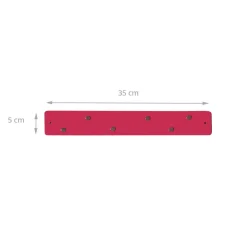 Petite barre magnétique murale rose avec 6 aimants fins et puissants