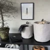 Petit panier en tissu à suspendre crème
