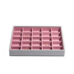 Plateau à bijoux 25 compartiments roses
