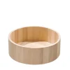 Plateau tournant en bois à rebord