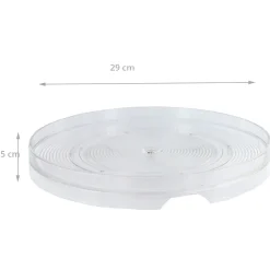 Plateau tournant en plastique transparent