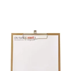 Porte bloc à pince A5 en carton kraft