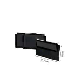 3 Porte-étiquettes clipsables noirs pour panier ou boîte