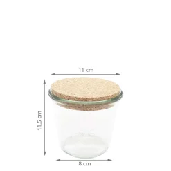 Pot en verre avec bouchon en liège 600 ml