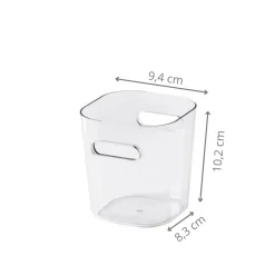 Pot à maquillage transparent