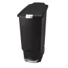 Poubelle noire étroite de 40 L à 2 roues pour extérieur ou intérieur - Simple Human