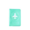 Protège passeport turquoise brillant