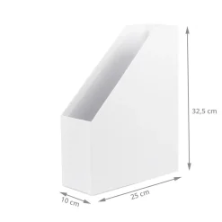 Range-dossiers en carton blanc