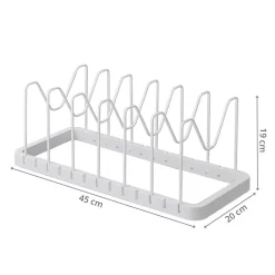 Rangement pour poêles et couvercles de cuisine