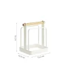 Range planches à découper en métal blanc et bois