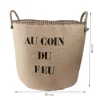 Sac à petit bois en toile de jute