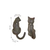 Set de 2 patères chat en fonte
