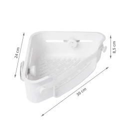 Étagère d'angle de douche à ventouses