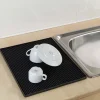 Tapis égouttoir en silicone noir